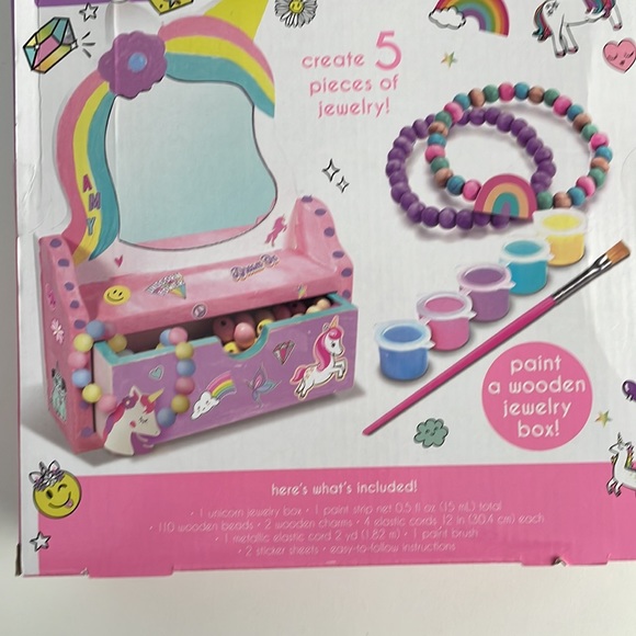 Jewelry Box DIY - Just My Style Unicorn Paint Activity Kids Accessory Craft ] 6+ - Picture 4 of 5